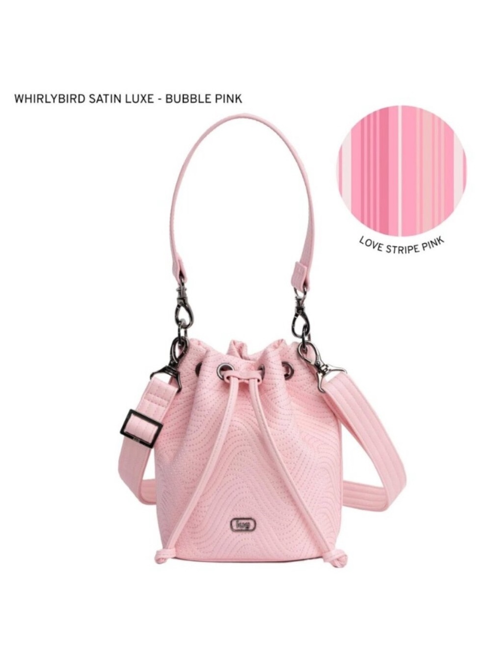 Lug Whirlybird Satin Luxe VL Crossbody Bag Bubble Pink